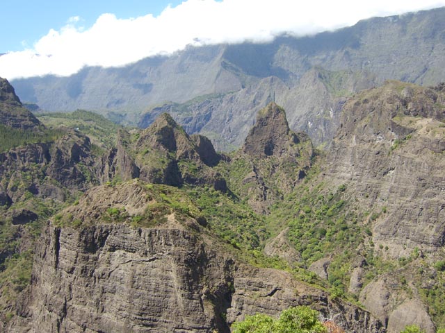 Une des parties les plus déchiquetées du Cirque de Mafate