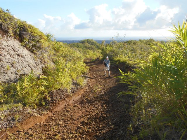La piste RSMA, caillouteuse à cet endroit