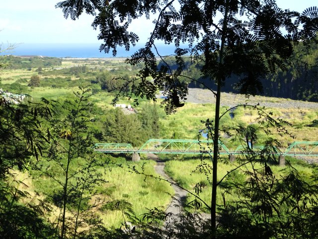 Au retour, vue sur le pont et les deux rivières