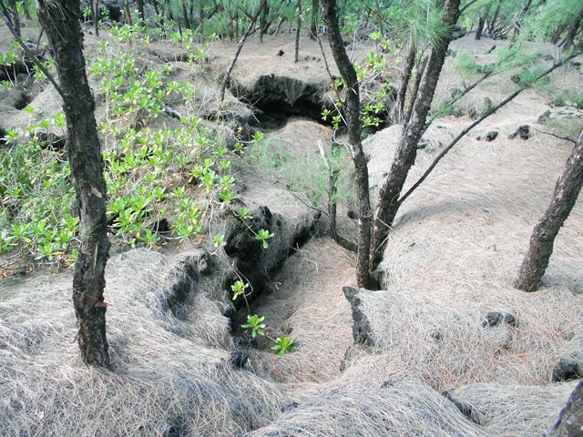 Attention aux fissures et petits gouffres pouvant être dangereux