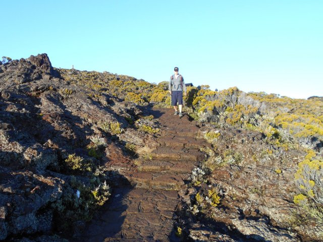 Les dernières marches avant le Pas de Bellecombe