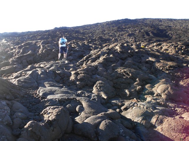 La montée est régulière vers le point de vue