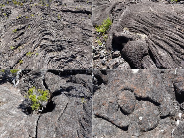 Les anciennes laves offrent toujours une diversité de formes