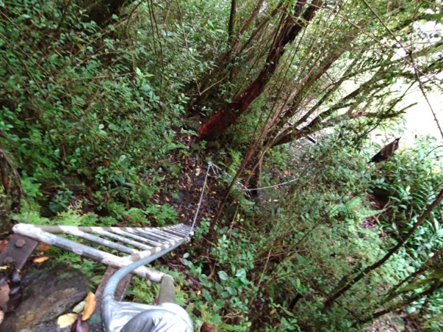 Les échelles suivantes sont un peu moins verticales