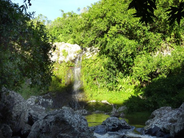 La petite chute vue depuis le bassin Canne