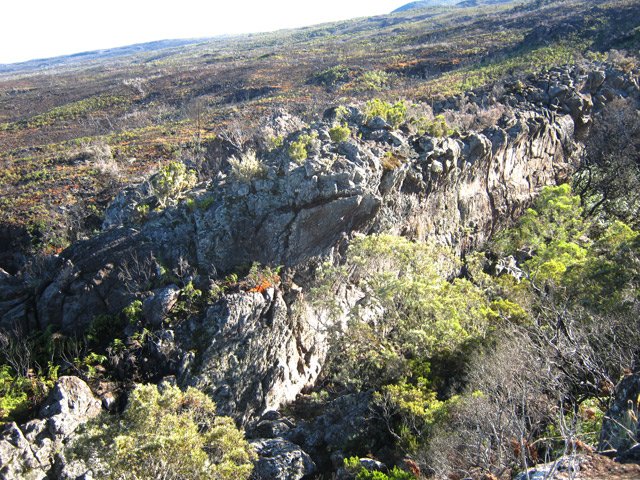 On s'approche de la ravine qui est déjà un véritable canyon