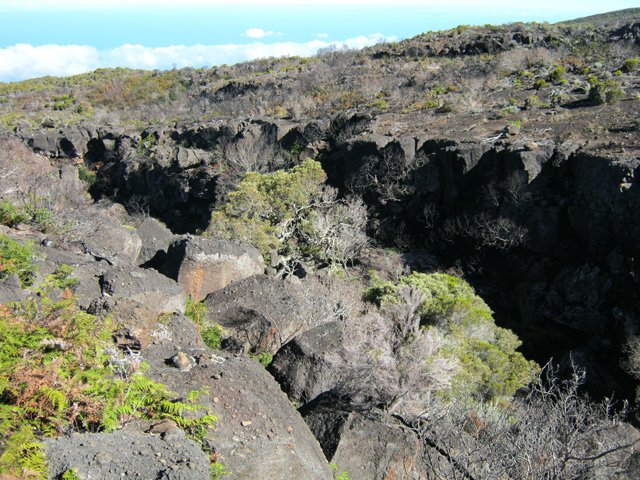 Effondrement sur le bord du canyon