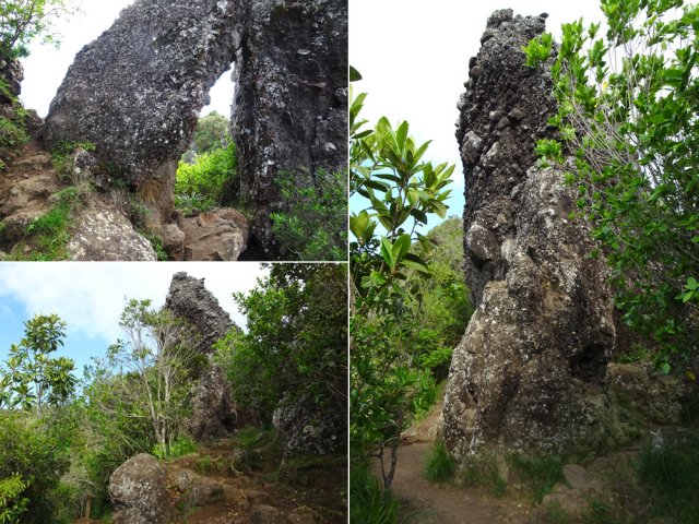 On peut faire le tour de la roche ou la grimper pour les intrépides