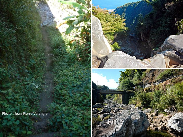 Un sentier près du pont permet de se rendre au cassé de la cascade