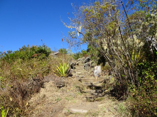 Montée presque constante jusqu'au départ du sentier