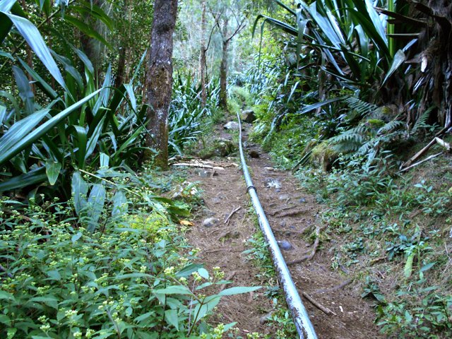 Le sentier de Cap Blanc longe un moment une petite canalisation