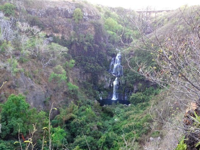 La cascade des Aigrettes depuis l'un des trois belvédères
