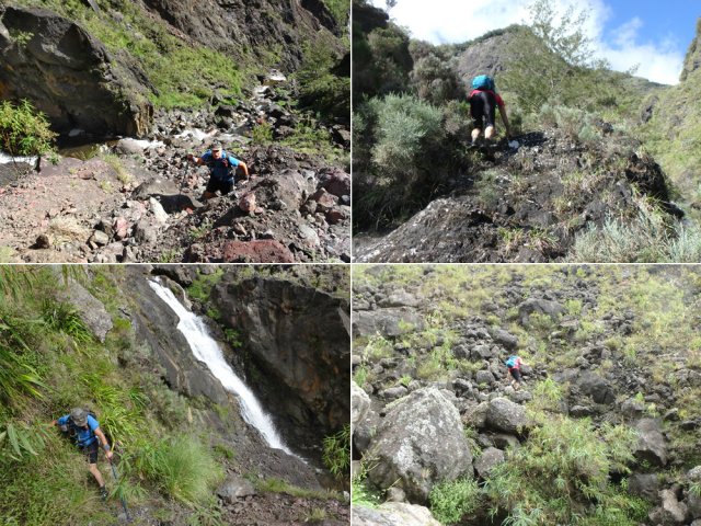 Quelques portions du cheminement. Prendre toujours les précautions qui s'imposent