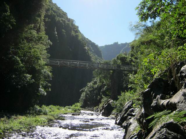 L'arrivée au Pont de la Liane