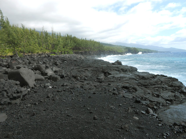 Hors sentier sans danger sur une partie de la Réunion formée en 1986