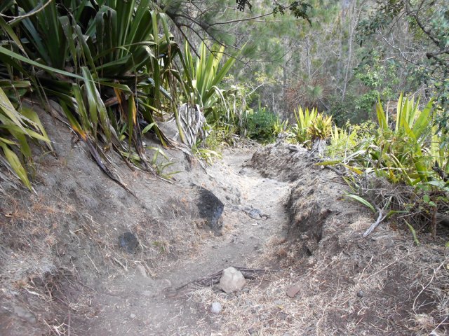 Une idée du sentier de descente