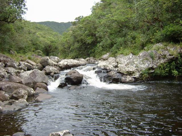Un des nombreux gués à passer en fin du parcours aller