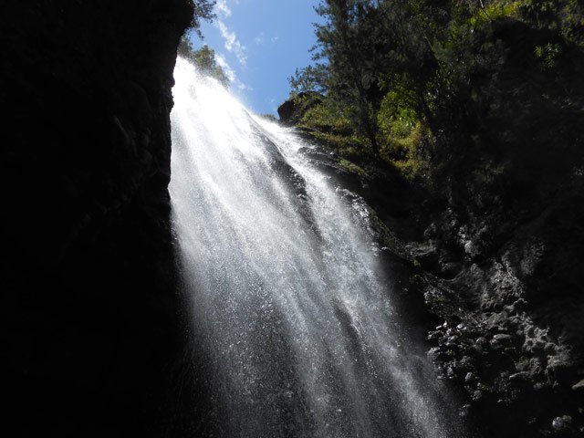 L'arrivée à la Cascade des Demoiselles