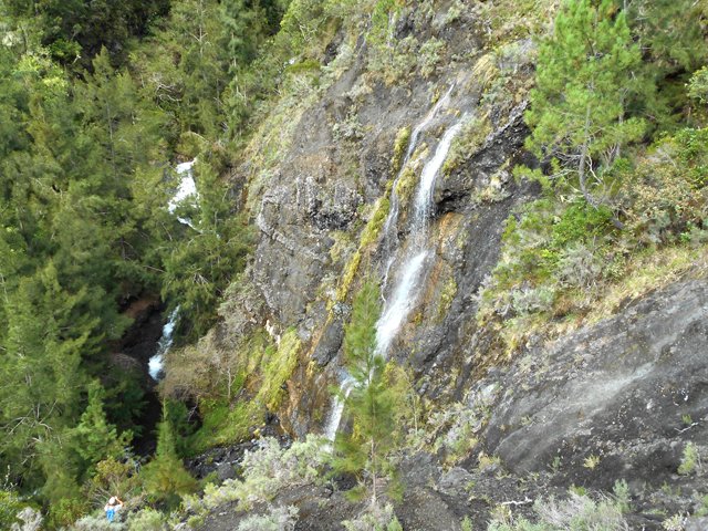 La même depuis la fin de l'escalade hasardeuse du terrain friable (Attention)