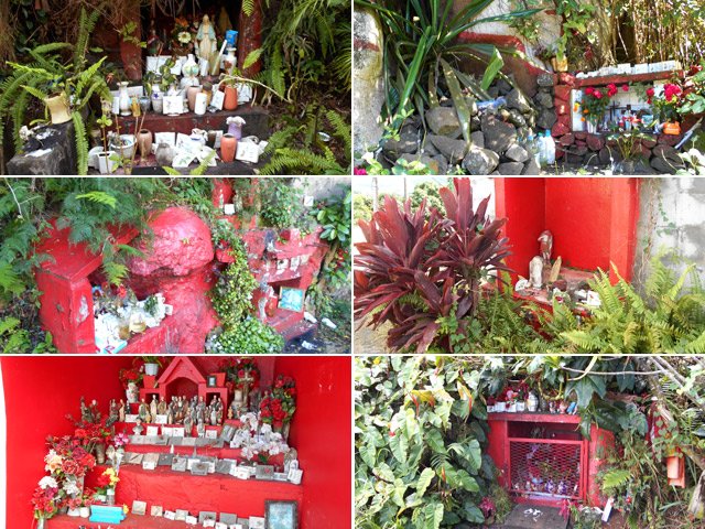 Les oratoires rencontrés dans l'ordre de la trace