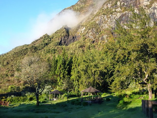 Vue d'ensemble de l'aire de repos