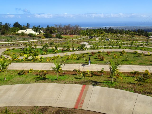 La longue piste en lacets pour l'entrainement des coureurs