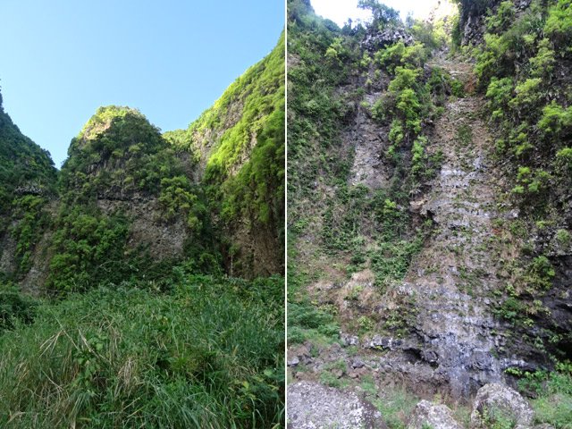 La cascade et le fond du canyon