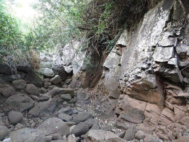 Bassin à sec en début de montée