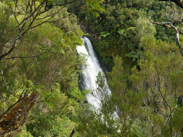 La cascade sur le Bras des Lianes, proche de la grande arche
