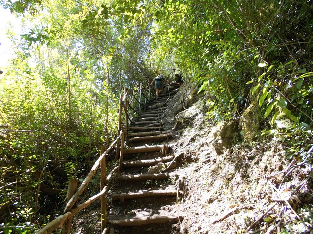 Les rambardes aident pour poser les mains