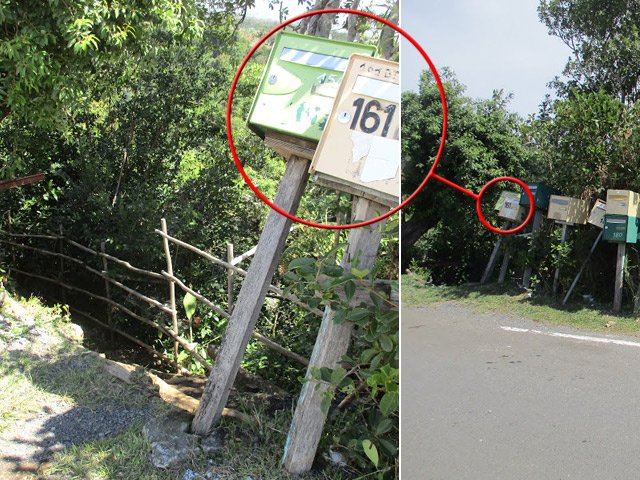 Repère du début du sentier en direction de l'Espérance