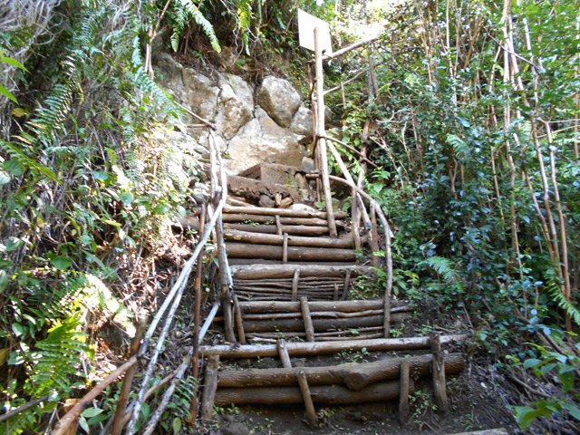 ... et parfois même très raide mais avec de hautes marches