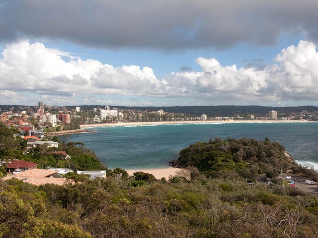 Vue sur Manly depuis le parc