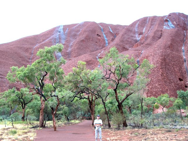 La zone est désertique mais quelques eucalyptus poussent quand même
