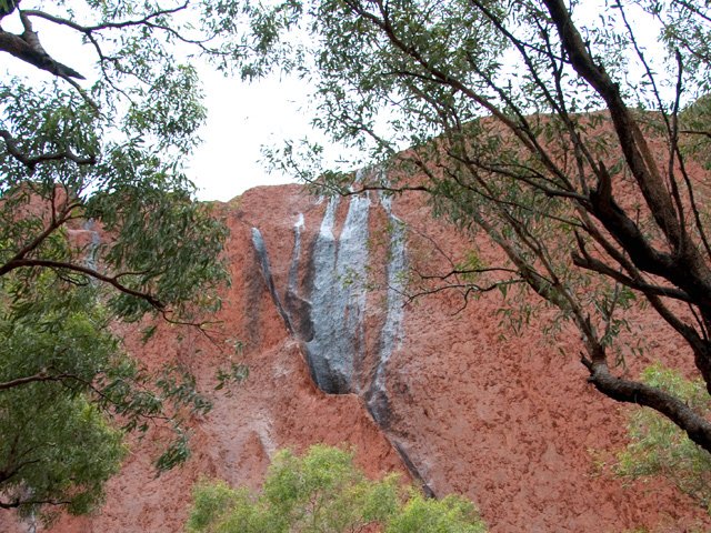 Des traces laissent imaginer que de l'eau coule