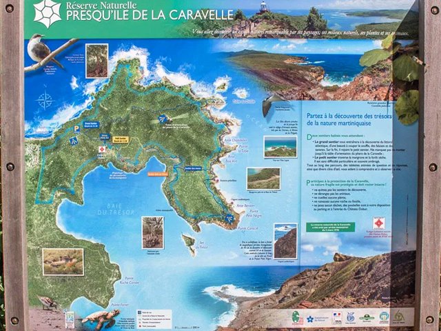 La panneau à l'entrée de la réserve naturelle