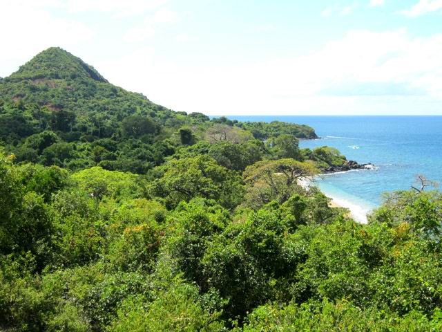 Vue sur les plages et le Piton Saziley Bé