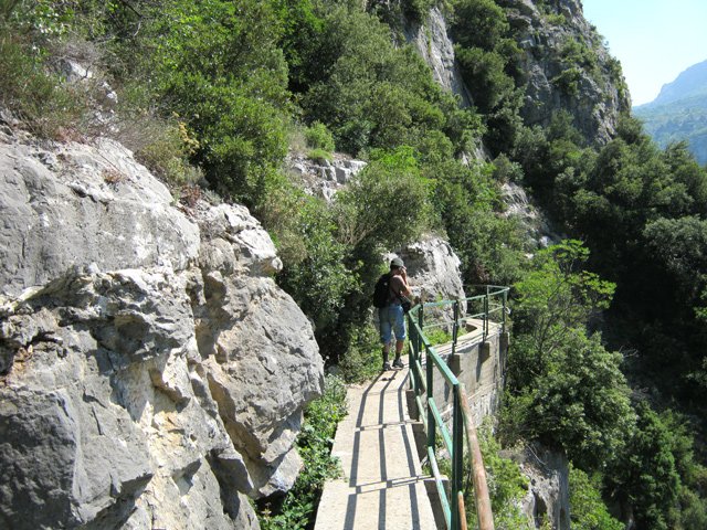 Le paysage à l'approche du sentier remontant à Gourdon