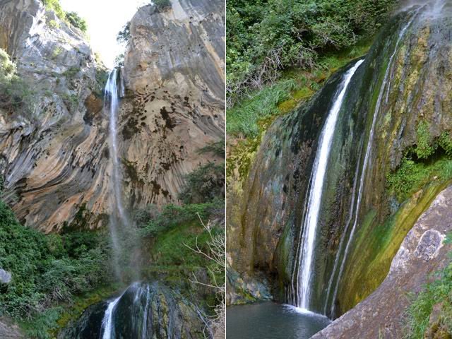 Les Cascades de Courmes de plus près que vues du sentier