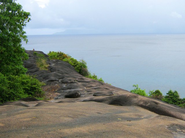 Passage sur roche assez peu glissant