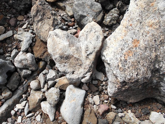 On trouve une pierre en forme de cœur sur 1 millions d'autres !