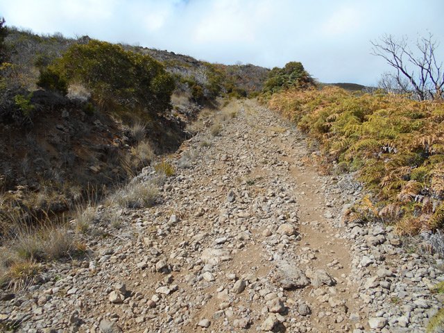 Varier l'itinéraire au retour par de longues portions de piste du Haut Tévelave