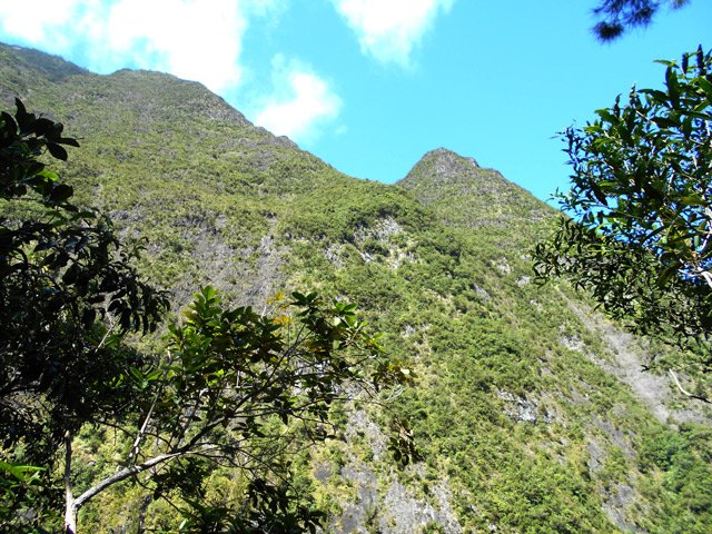 Falaises impressionnantes au-dessus de la Ravine des Trois Sources