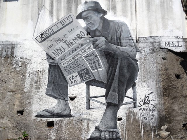 Une belle fresque rencontrée durant la boucle. Plusieurs mètres de hauteur