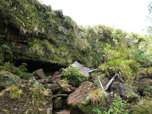 Le dernier cassé, infranchissable, de la Ravine de Bois Blanc