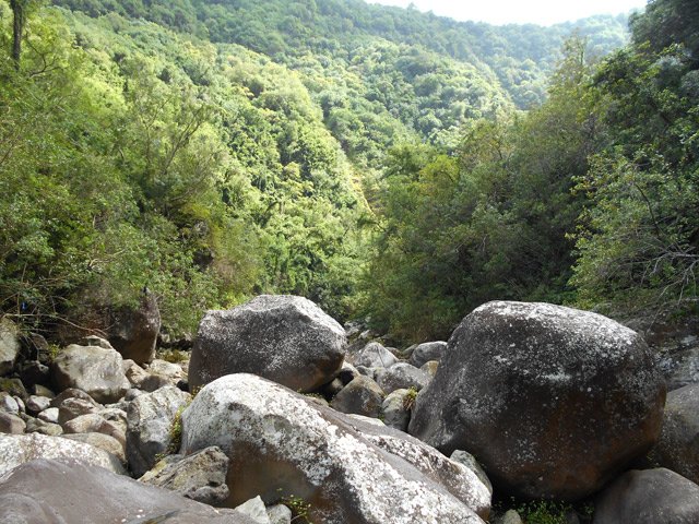 Une idée de la pente que l'on vient de descendre