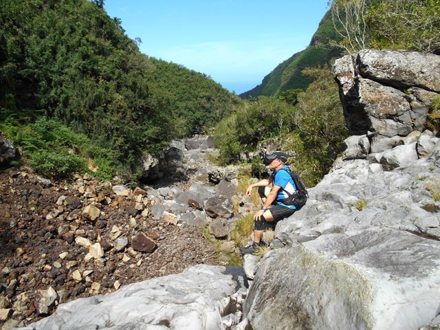 Impressionnant éboulis en bas du cassé de la petite cascade