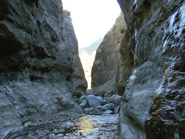 Dans les gorges, c'est souvent plus aléatoire, surtout si le niveau d'eau est élevé
