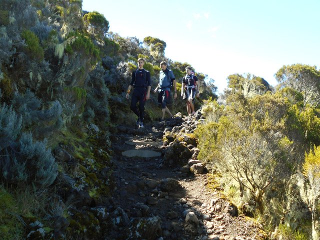 Début de la descente à partir du col