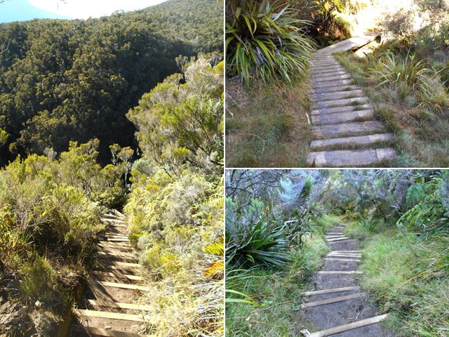 Portions parfois difficiles mais sur des escaliers propres